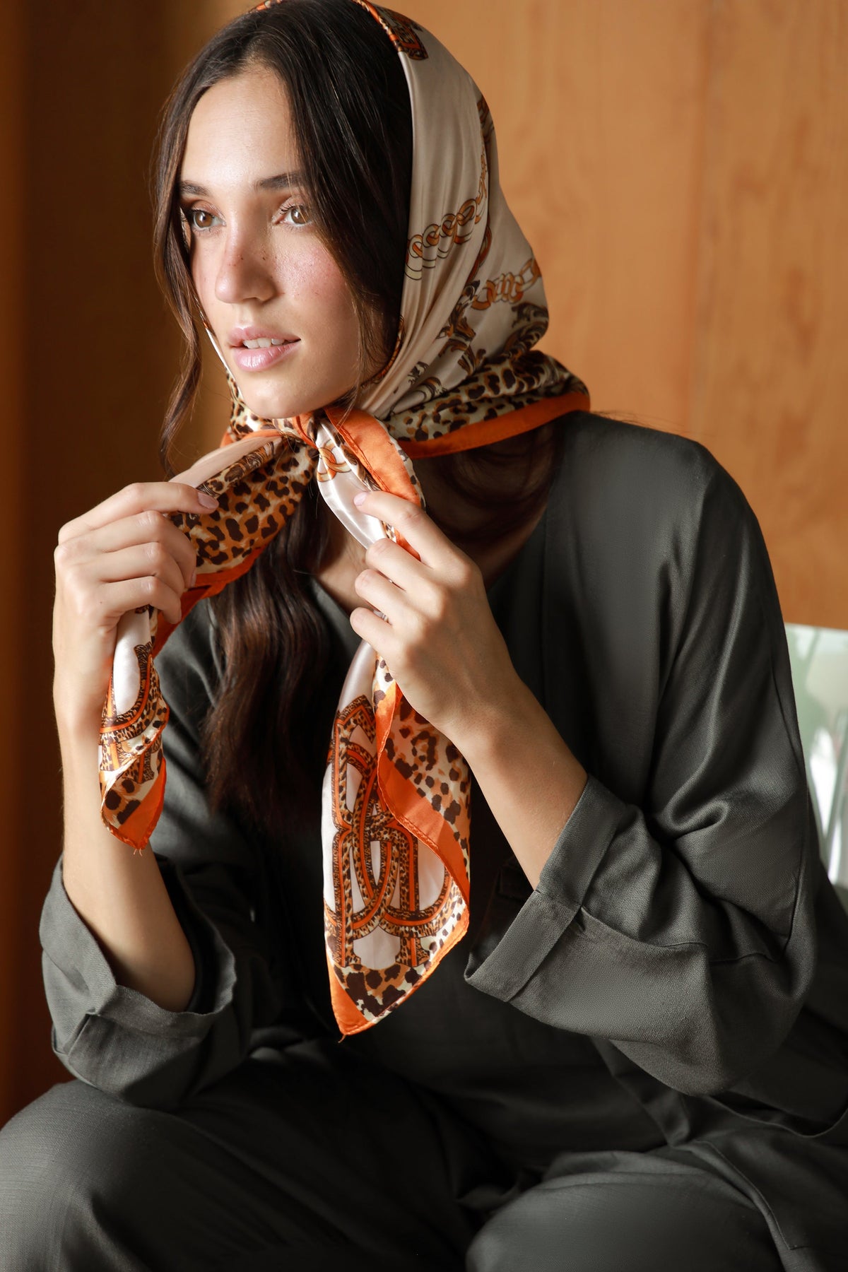 Natural Muse grey shirt overshirt and pants three-piece set - Timeless by Waliya Noor