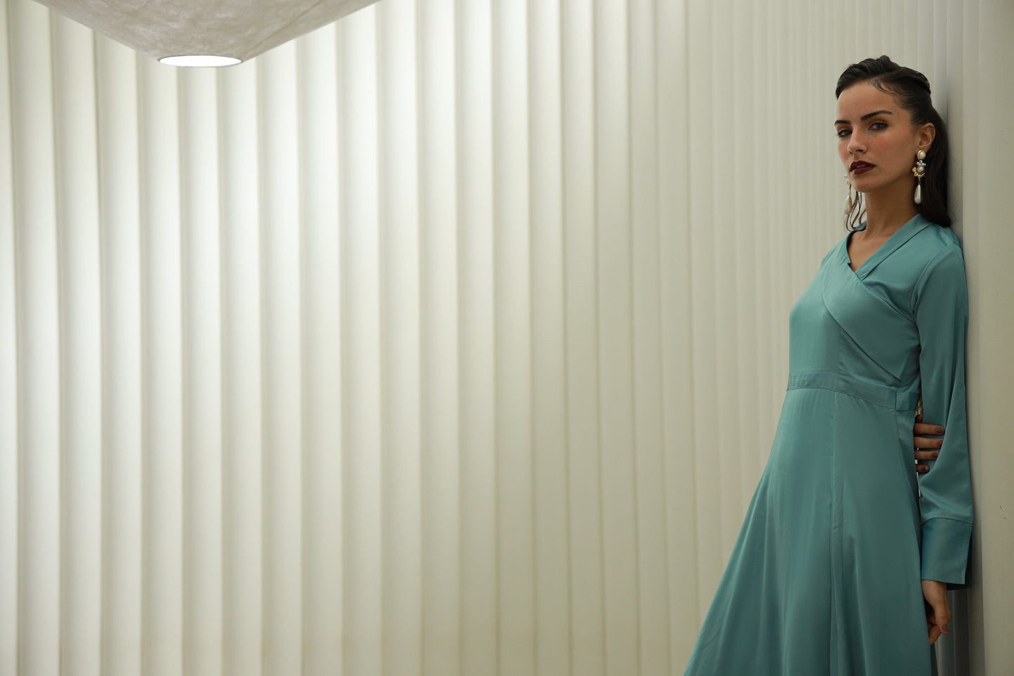 Ocean Dream blue silk dress - Timeless by Waliya Noor