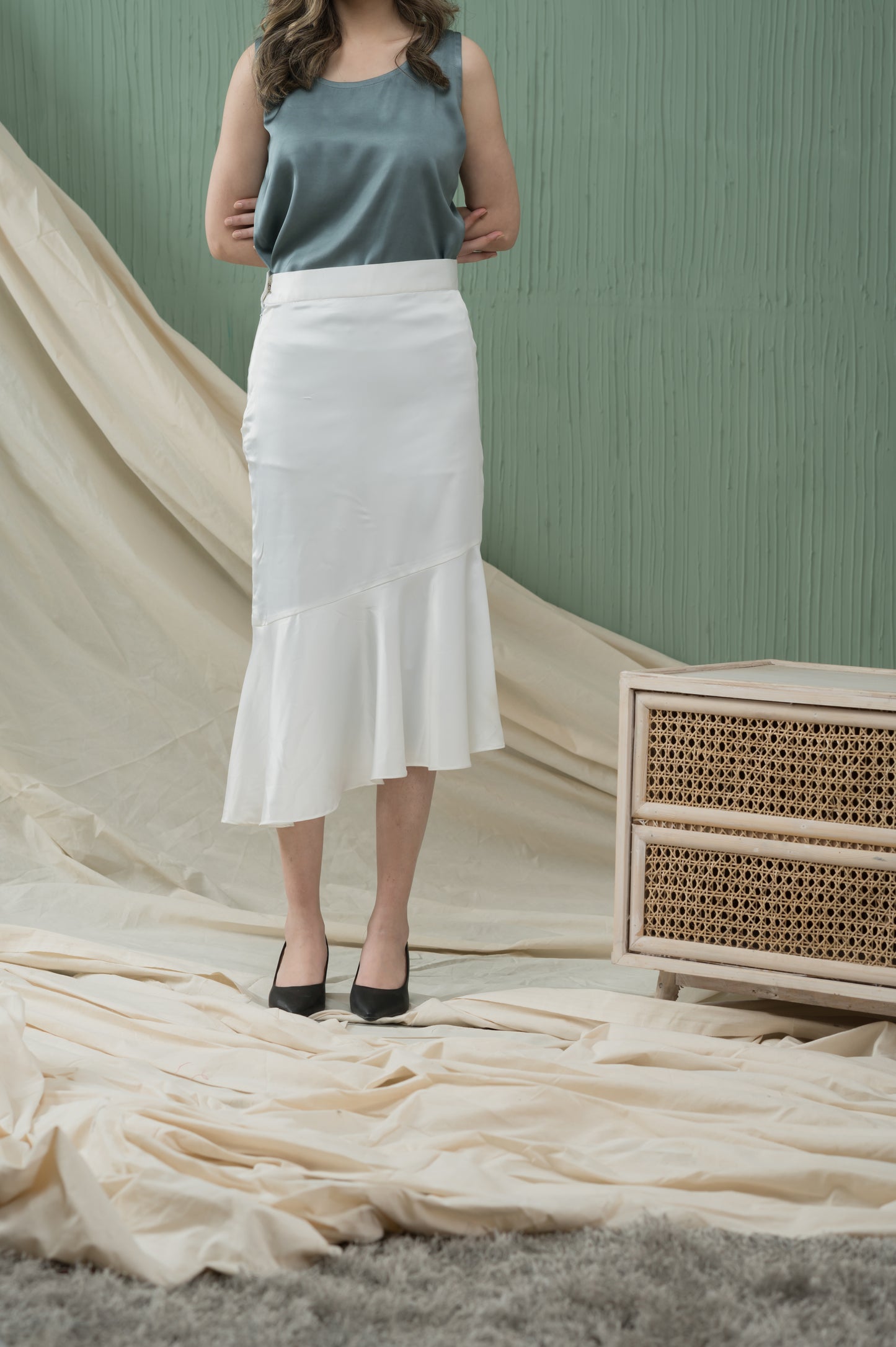 White Bloom (Skirt only)-MLVEDA-Timeless by Waliya Noor