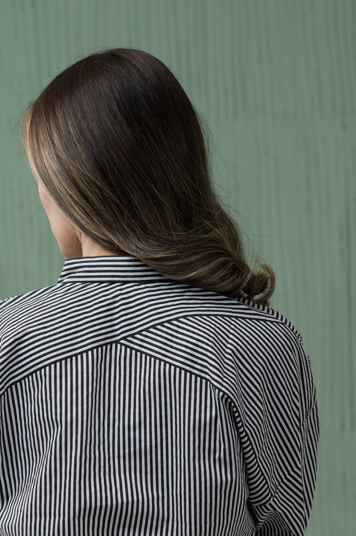Linear Luxe black striped cotton shirt - Timeless by Waliya Noor