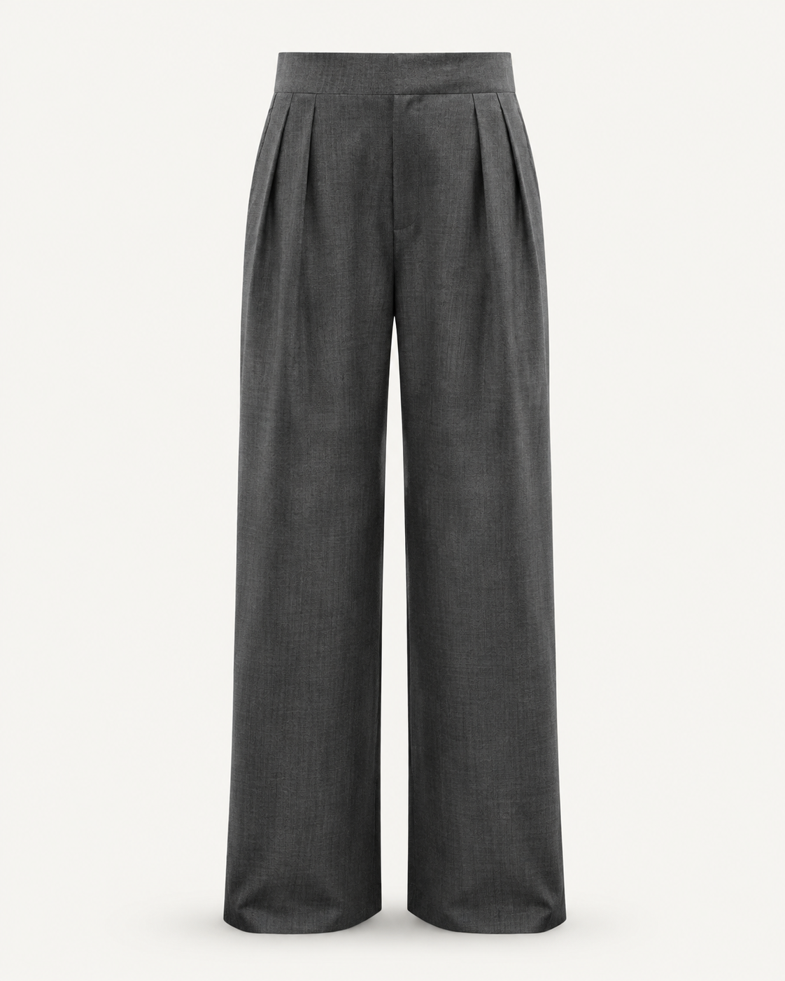 Charcoal Luxe grey wool pants outfit-only