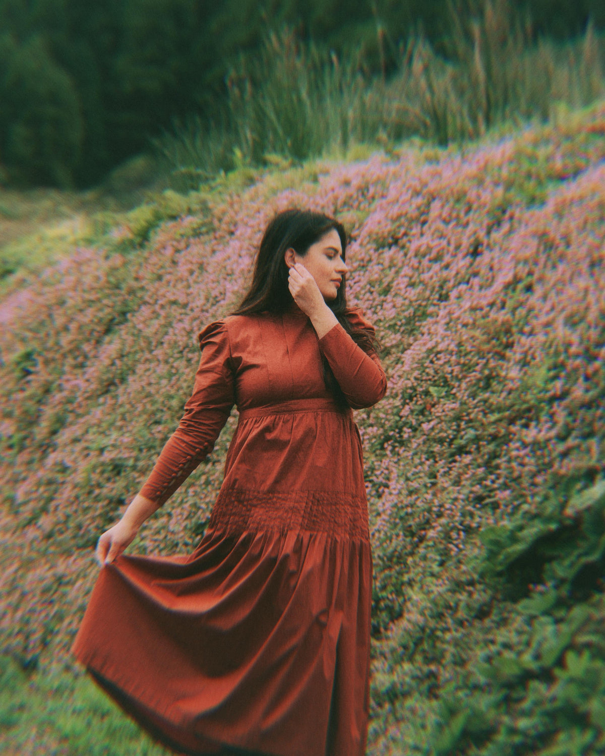 Pine & Cotton rust cotton dress - Timeless by Waliya Noor