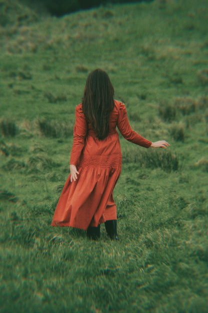 Pine & Cotton rust cotton dress - Timeless by Waliya Noor