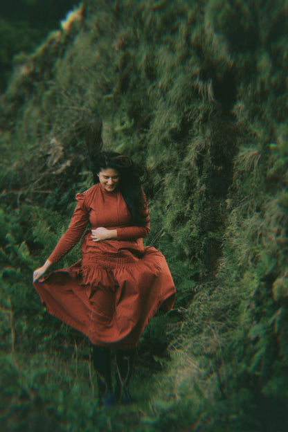 Pine & Cotton rust cotton dress - Timeless by Waliya Noor