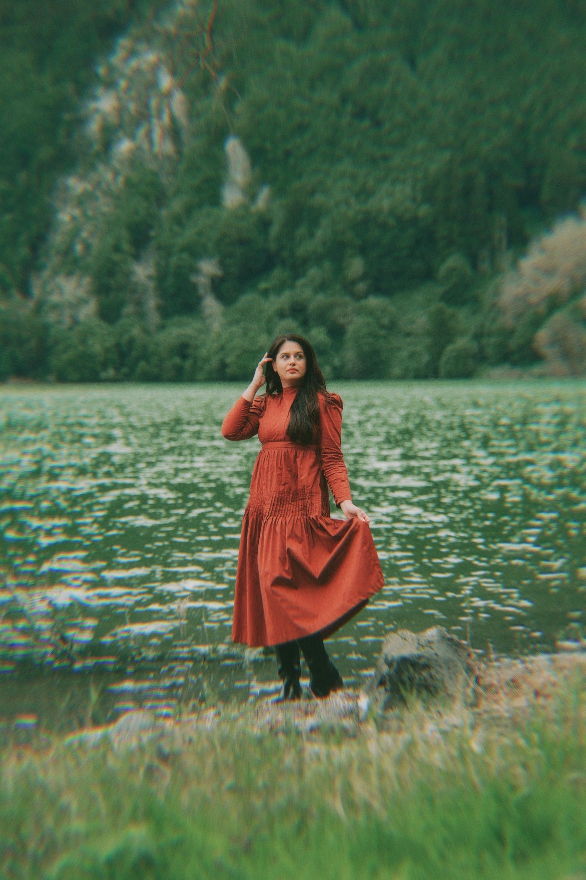 Pine & Cotton rust cotton dress - Timeless by Waliya Noor