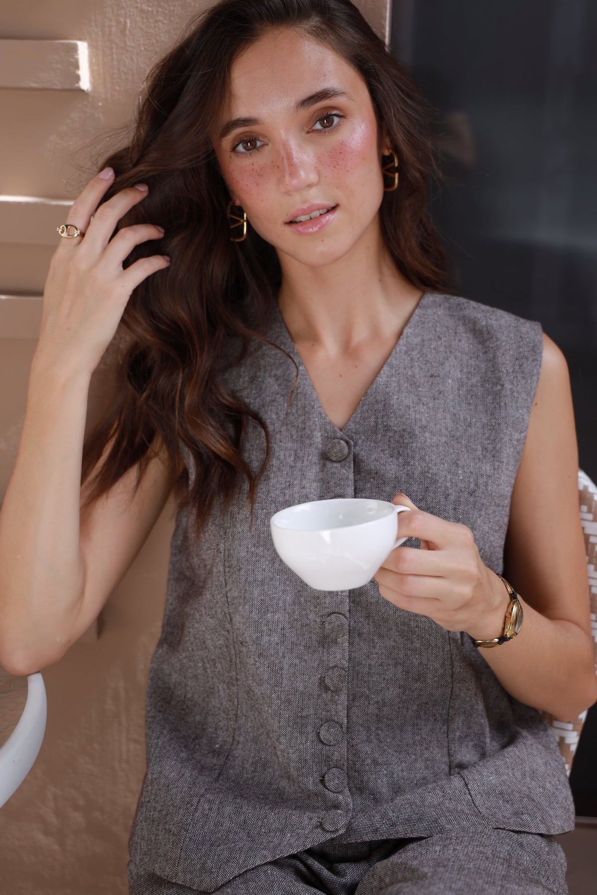 The Formal Edit grey wool formal pants - Timeless by Waliya Noor