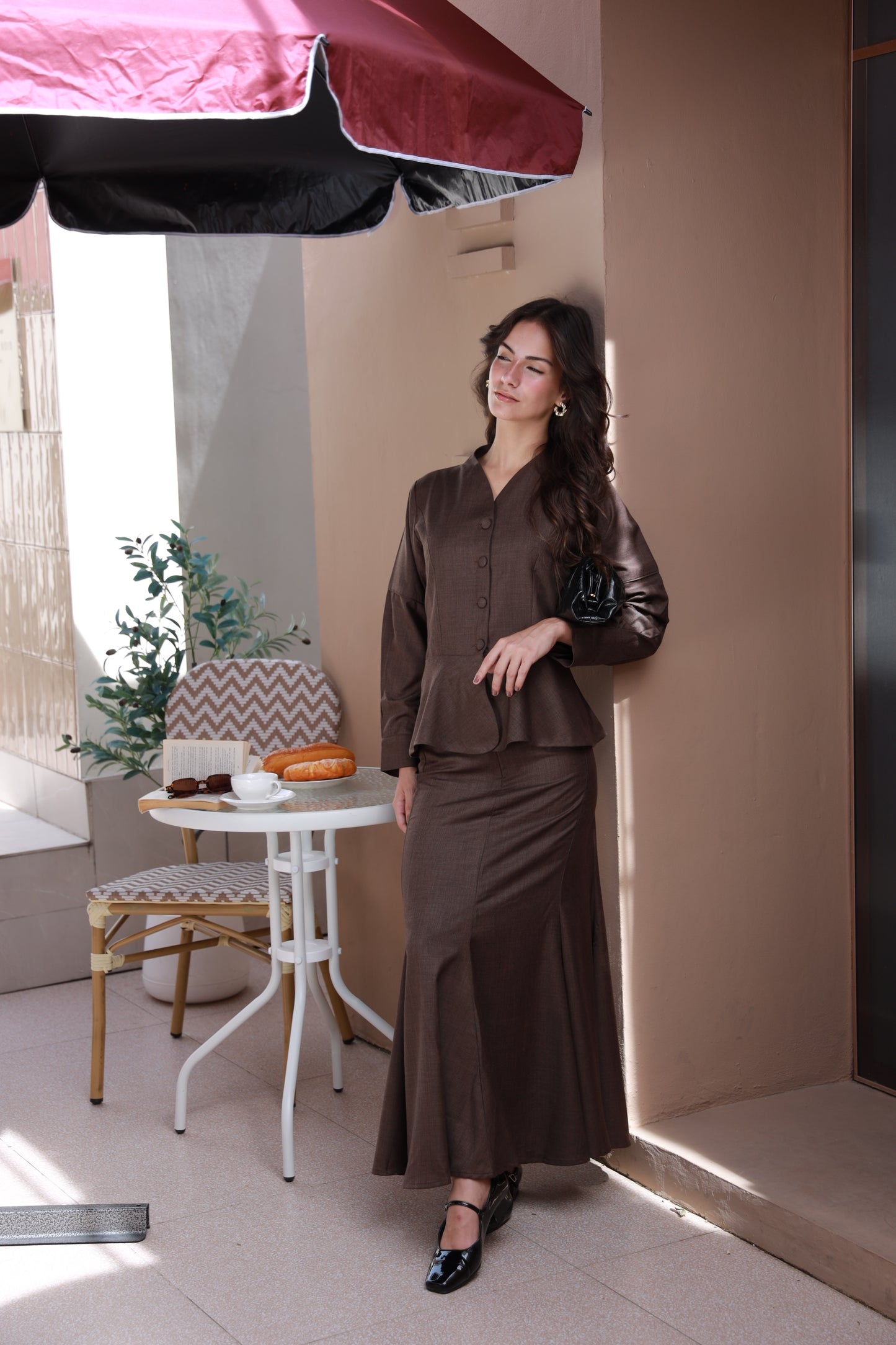 Espresso Chic (Skirt only)-Timeless by Waliya Noor