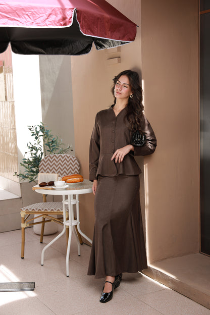 Espresso Chic (Shirt only)-Timeless by Waliya Noor
