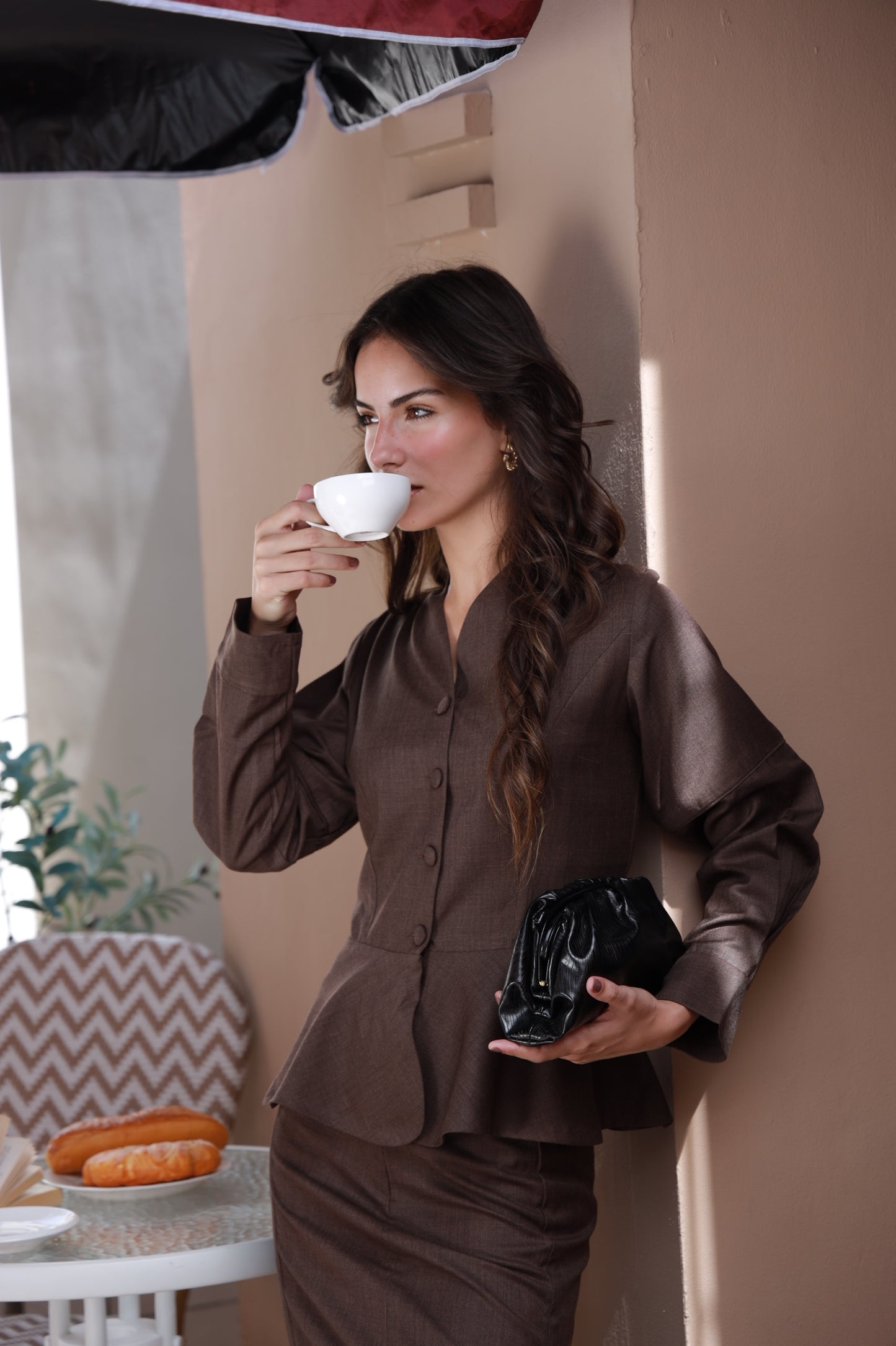 Espresso Chic (Skirt only)-Timeless by Waliya Noor