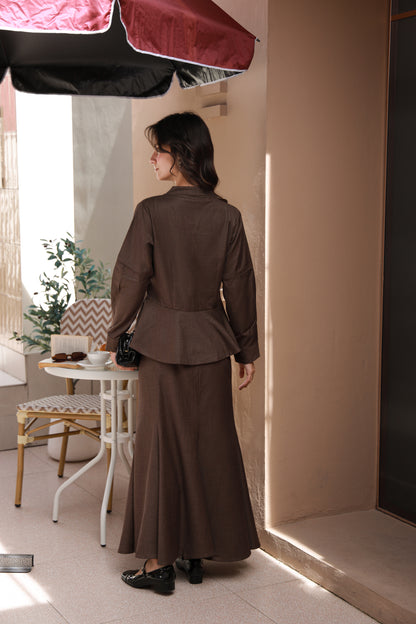 Espresso Chic (Shirt only)-Timeless by Waliya Noor