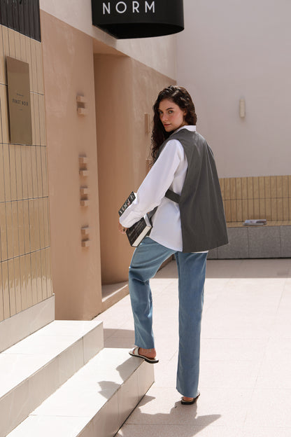 Grey Vibe Shirt-Timeless by Waliya Noor