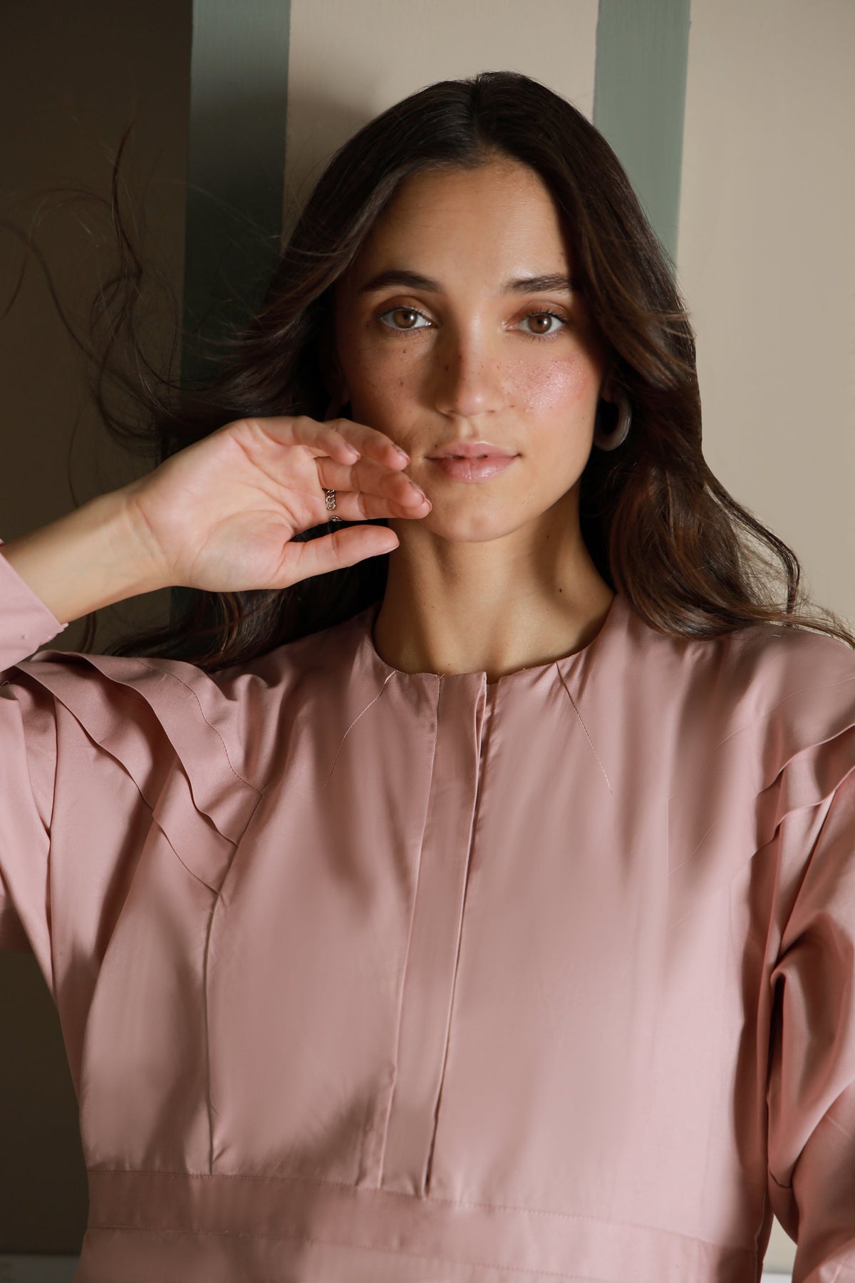 Snowdrop pink cotton dress - Timeless by Waliya Noor