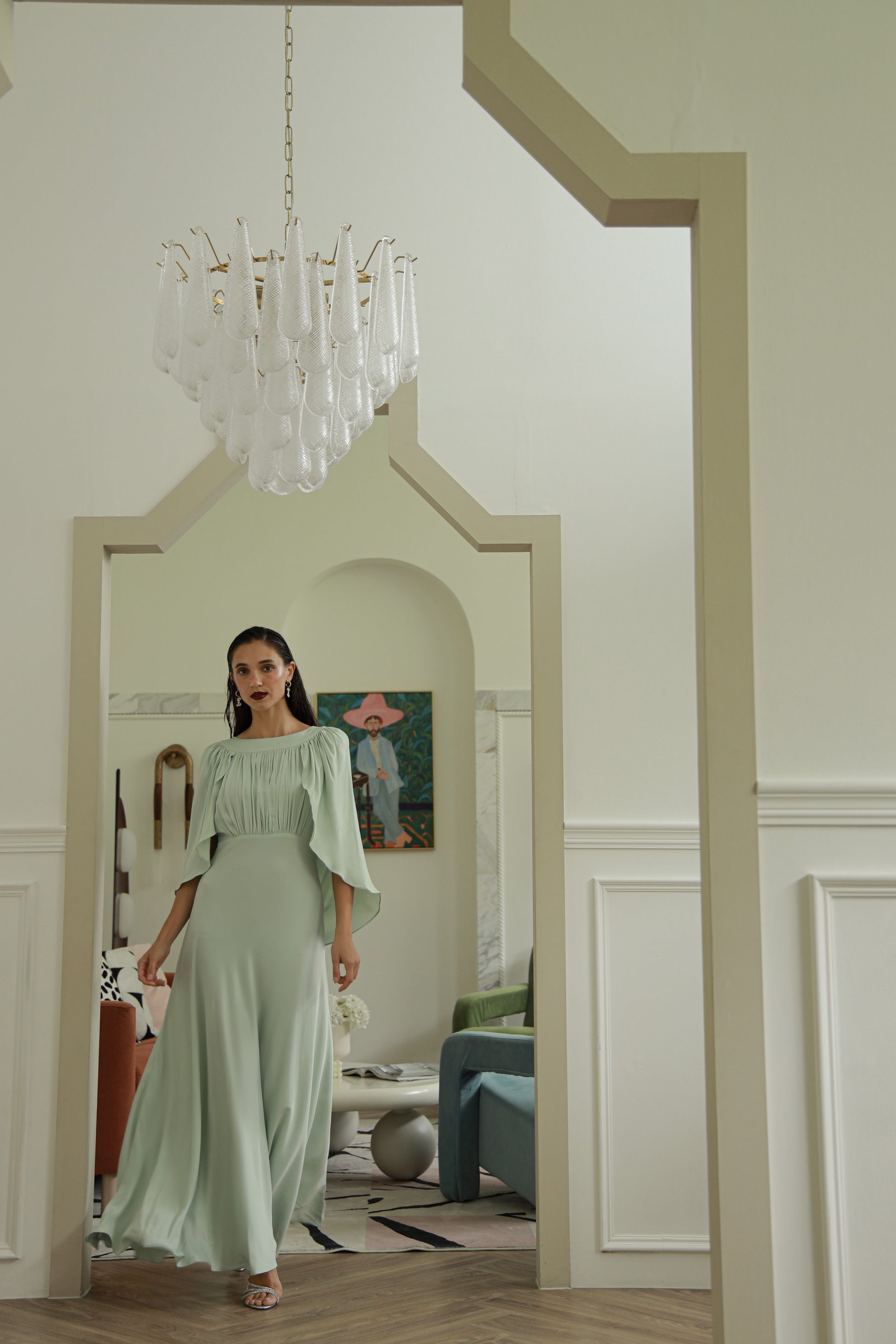 Pistachio Charm Green-Timeless by Waliya Noor