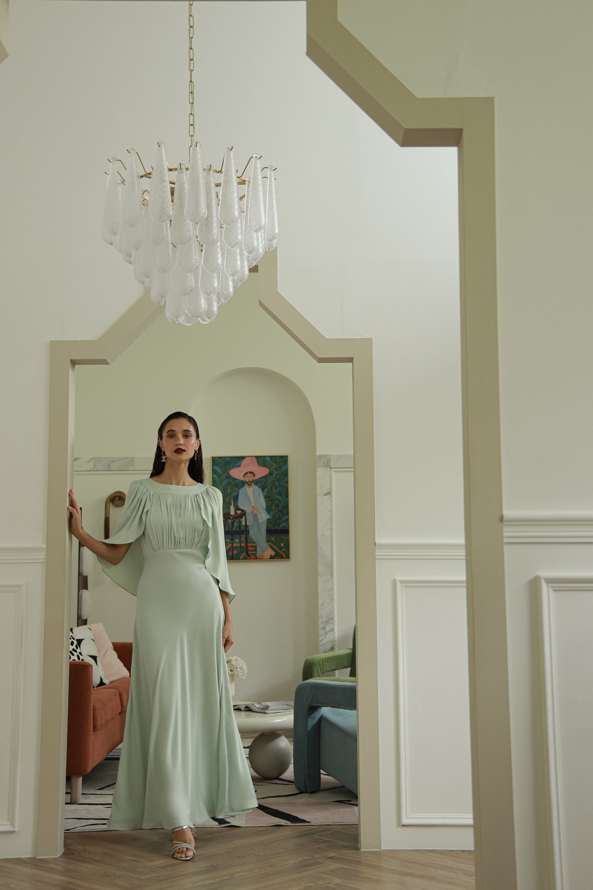 Pistachio Charm Green-Timeless by Waliya Noor