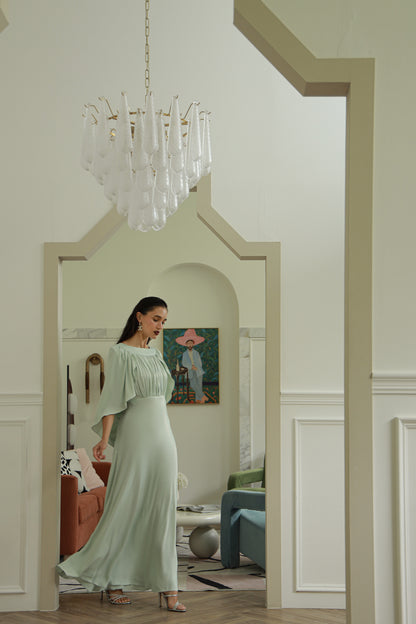 Pistachio Charm Green-Timeless by Waliya Noor
