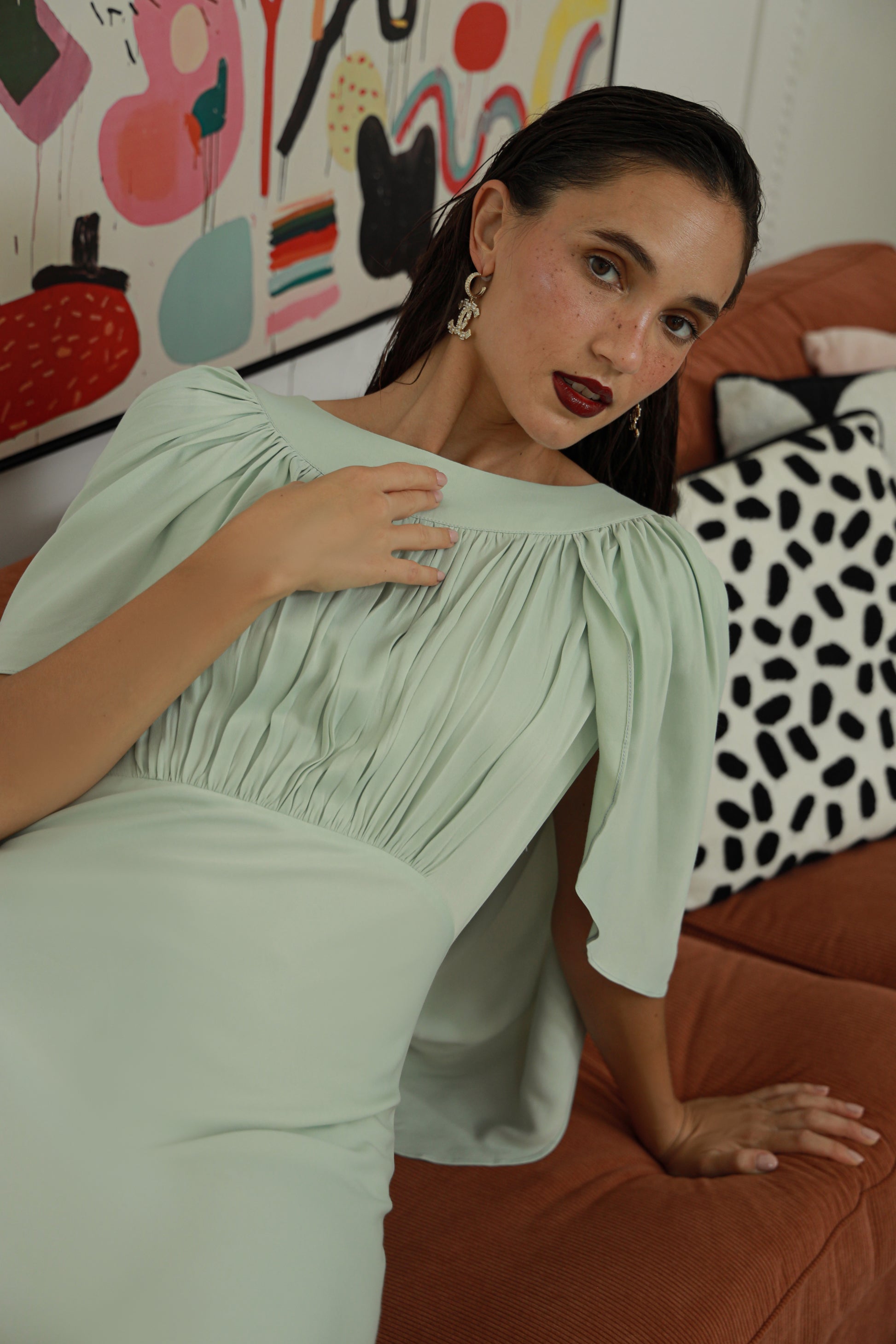 Pistachio Charm Green-Timeless by Waliya Noor