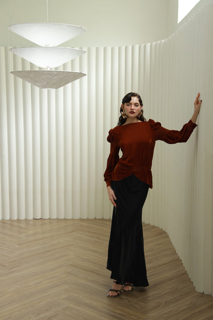 Chestnut Charm (Shirt only)-Timeless by Waliya Noor