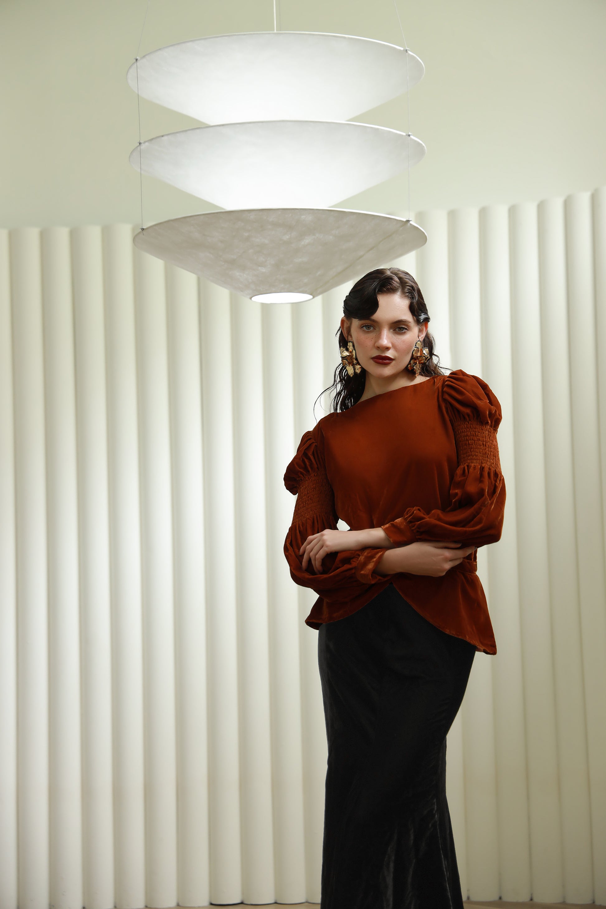 Chestnut Charm (Shirt only)-Timeless by Waliya Noor