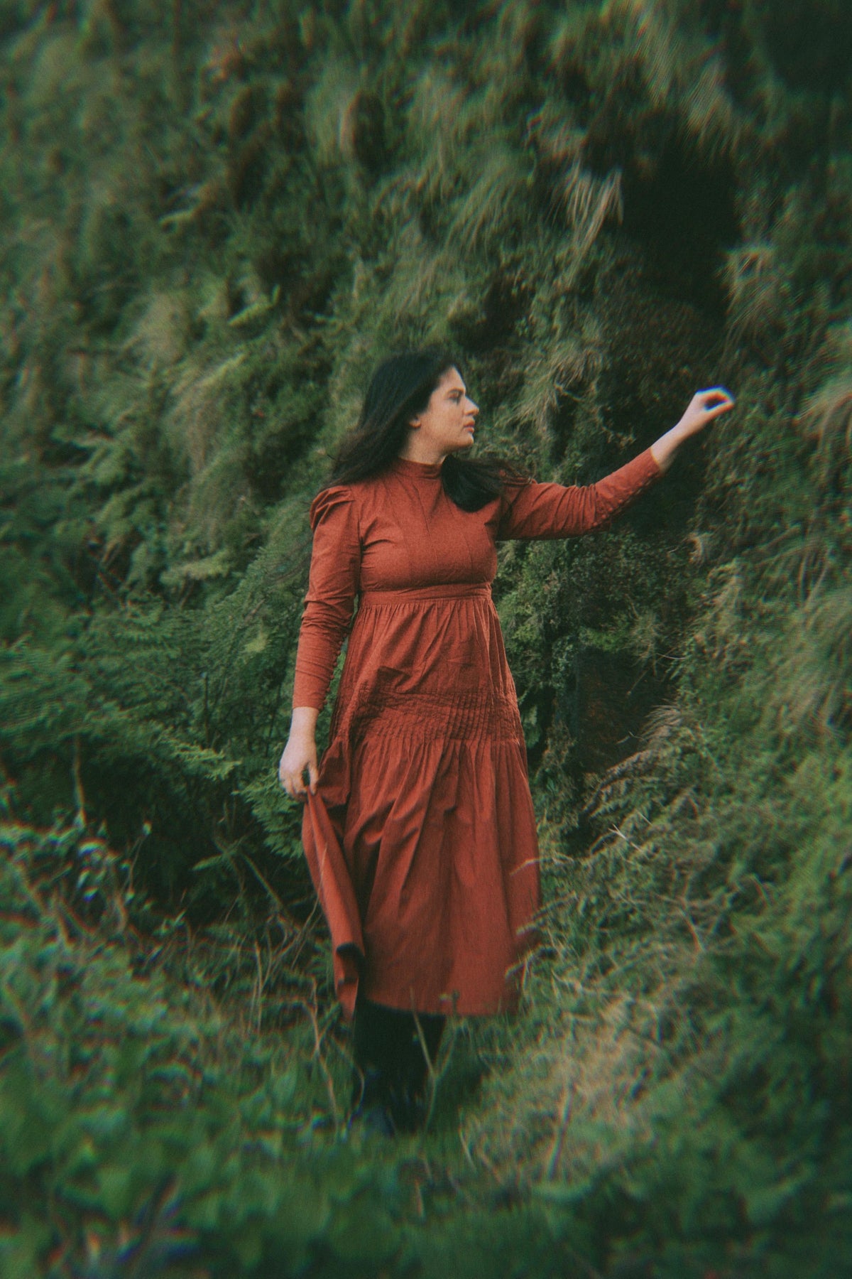 Pine & Cotton rust cotton dress - Timeless by Waliya Noor