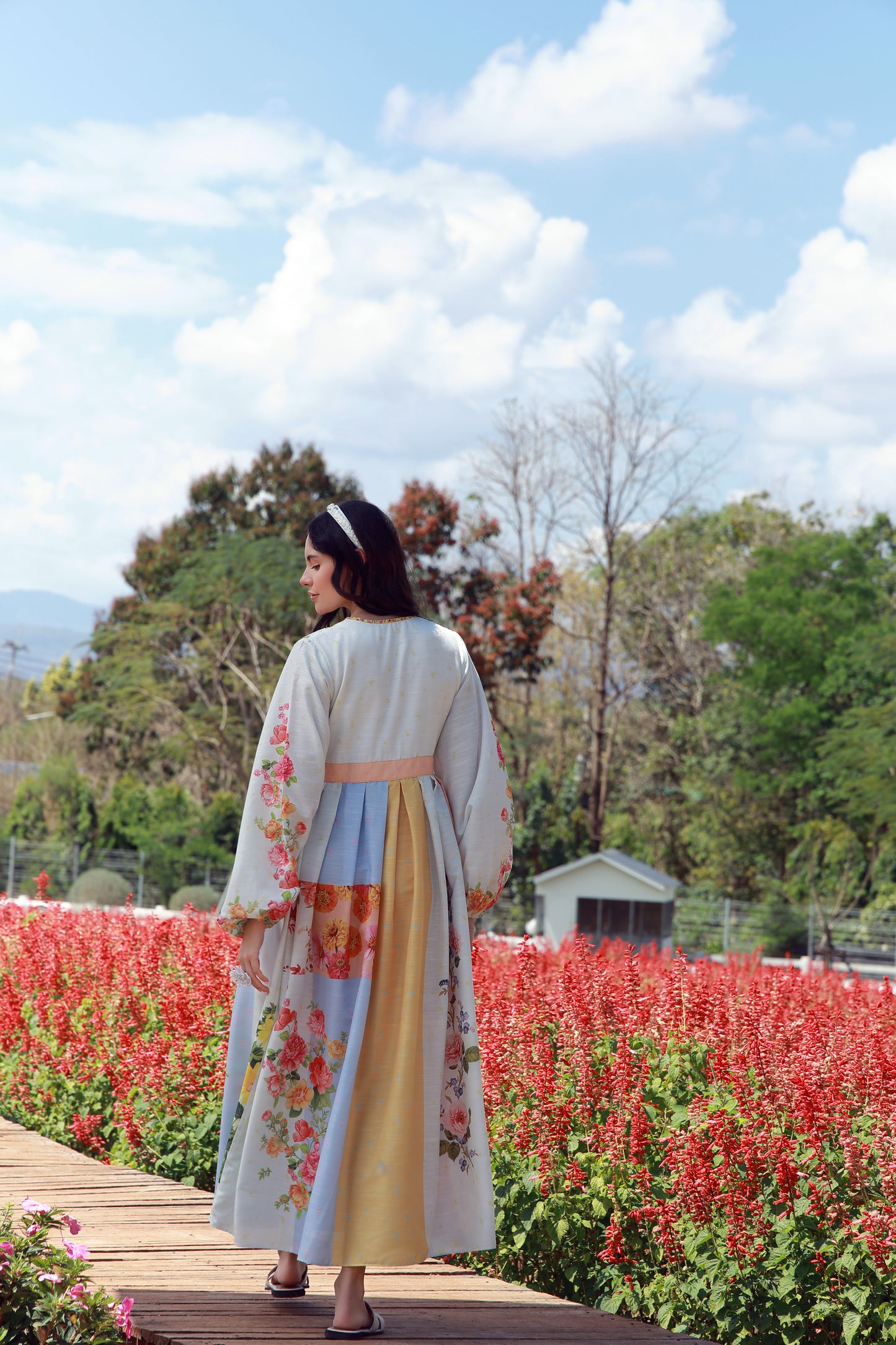 Peach Pink Bloom Dress