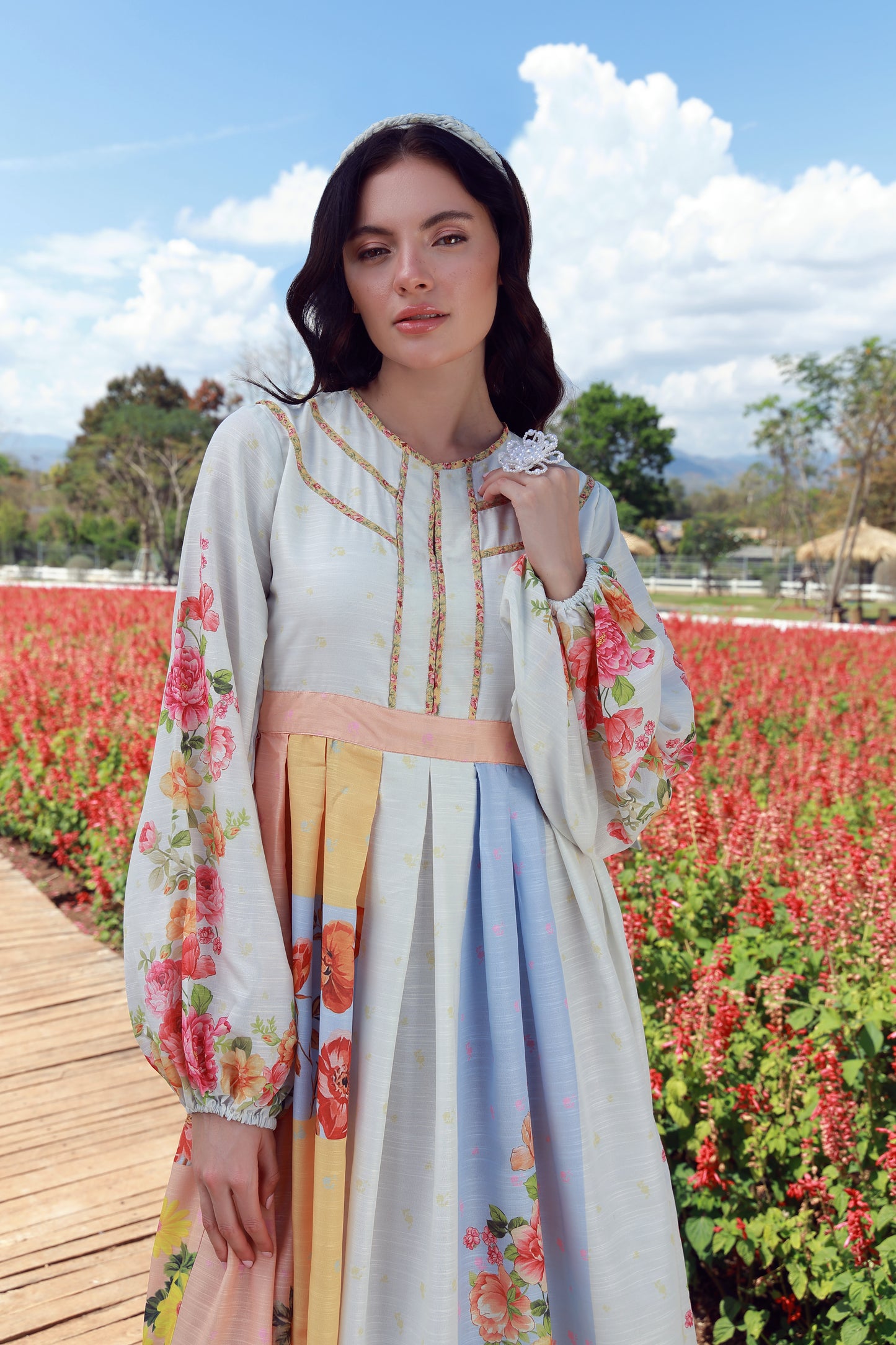 Peach Pink Bloom Dress