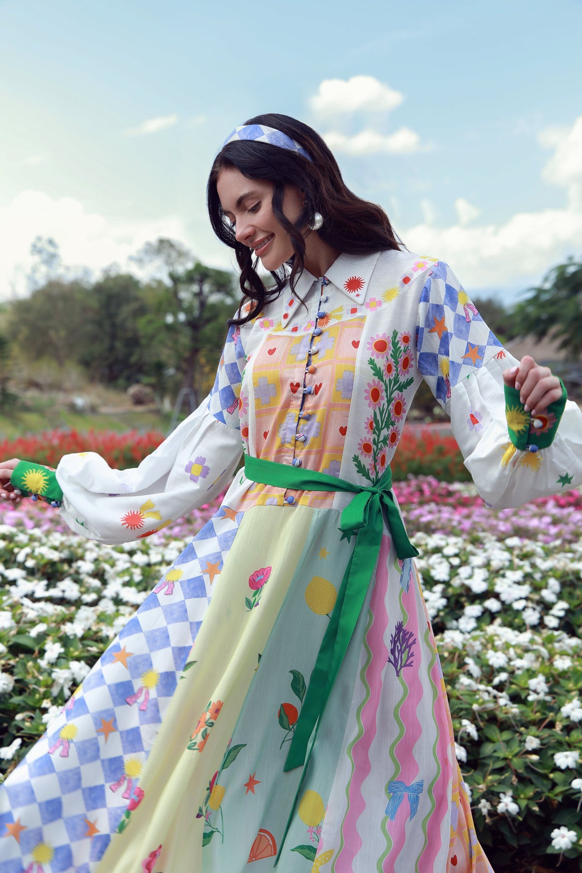Cloud Cream cream cotton dress - Timeless by Waliya Noor