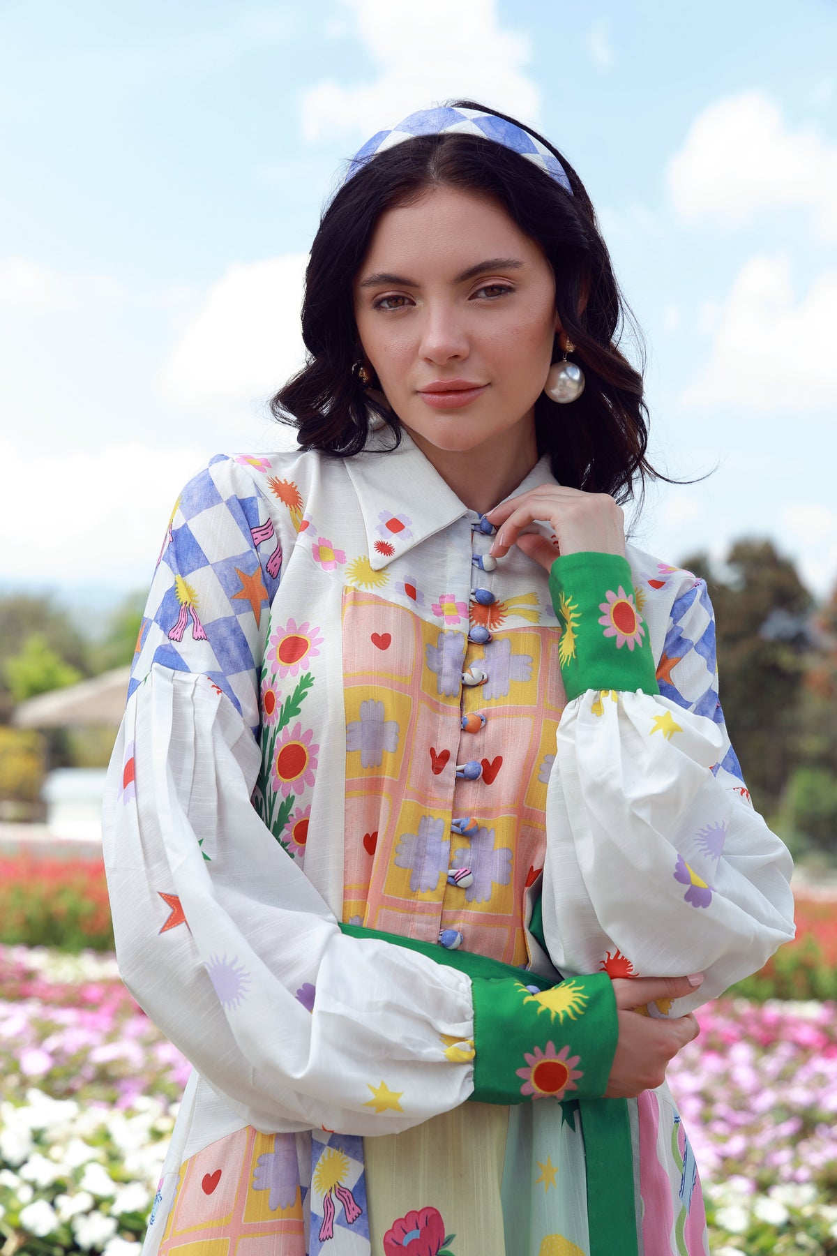Cloud Cream cream cotton dress - Timeless by Waliya Noor