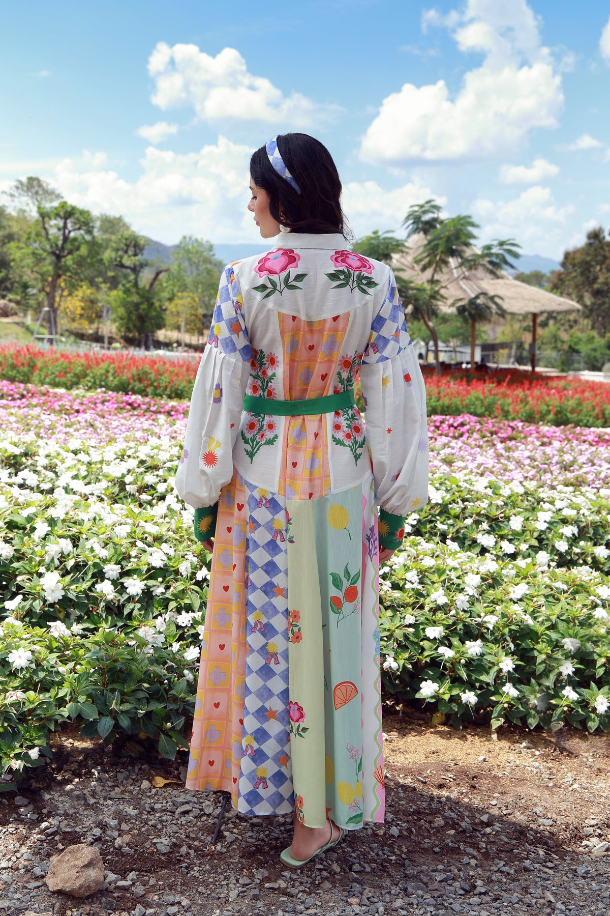 Cloud Cream cream cotton dress - Timeless by Waliya Noor