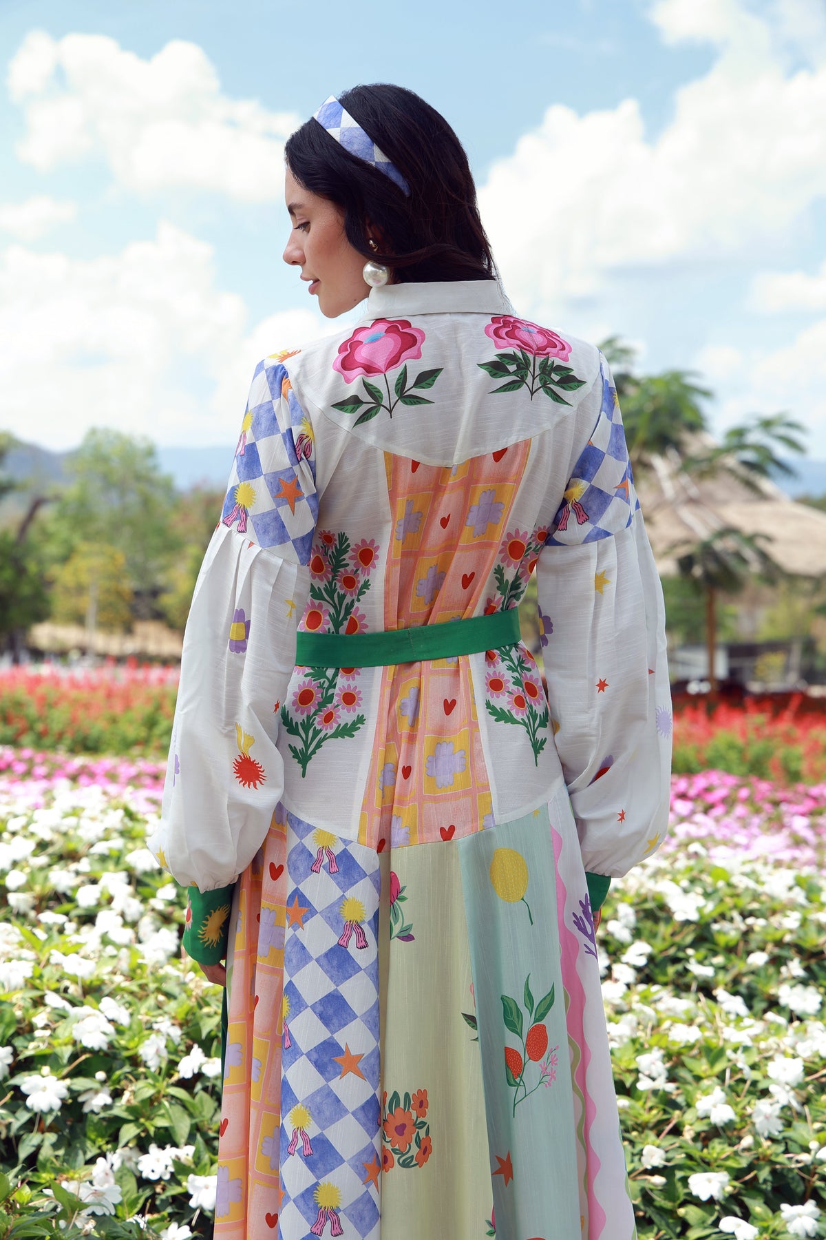Cloud Cream cream cotton dress - Timeless by Waliya Noor