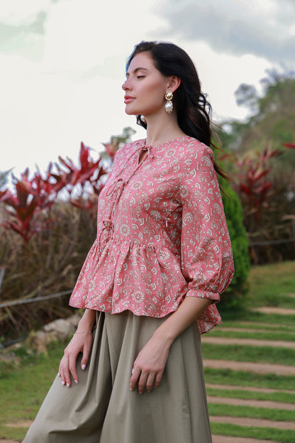 Pink Aura Printed Shirt