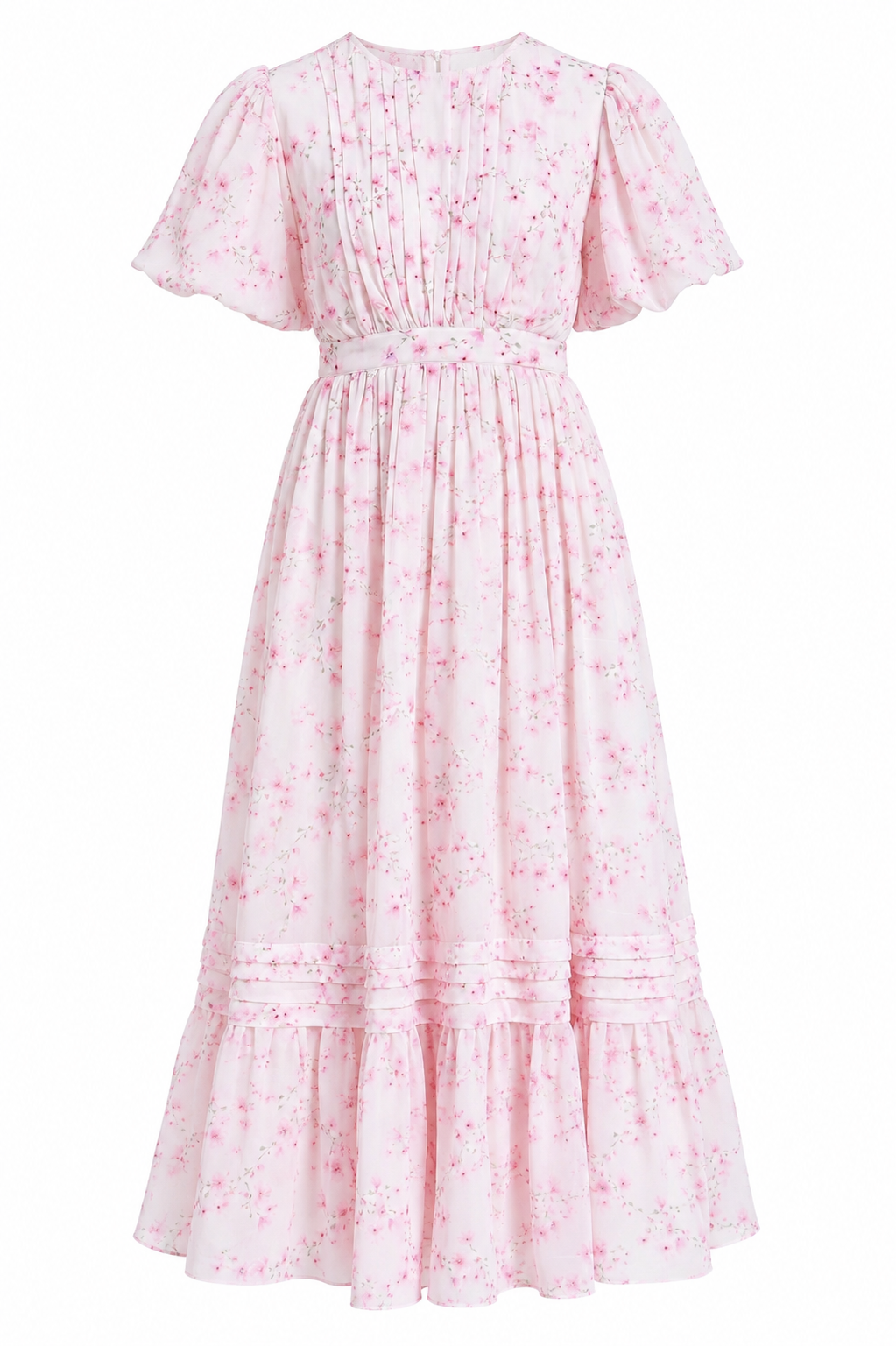 Fleur Rosé pink floral chiffon dress styled photo - Timeless by Waliya Noor
