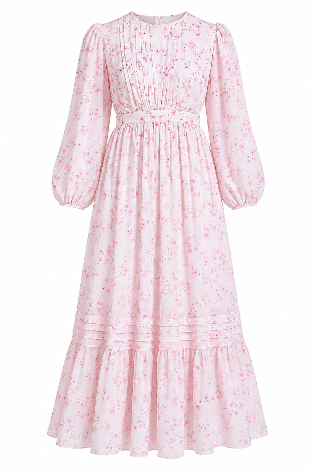 Fleur Rosé pink floral chiffon dress styled photo - Timeless by Waliya Noor