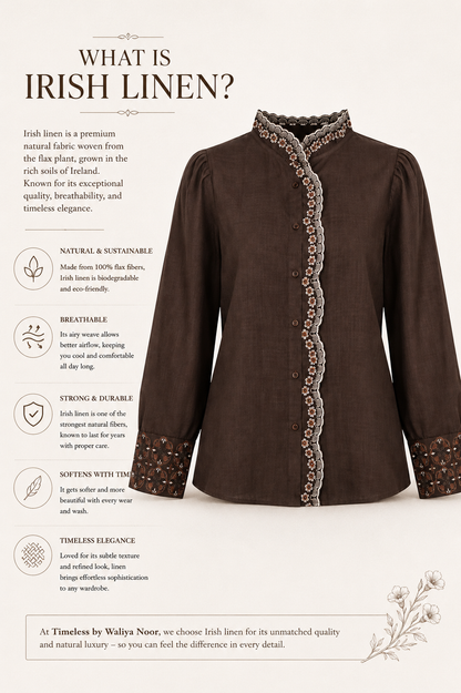 Cocoa Bloom Embroidered Shirt