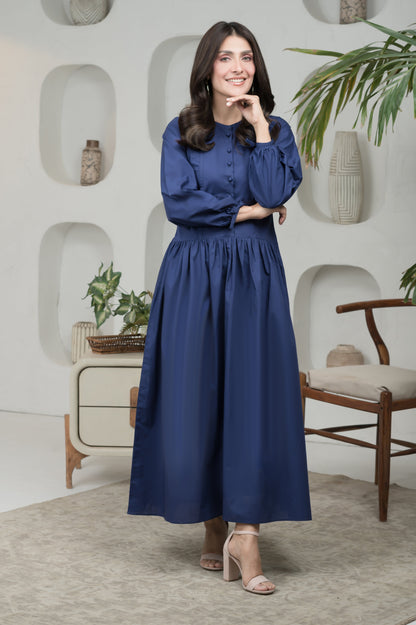 Lilliana blue cotton dress - Timeless by Waliya Noor