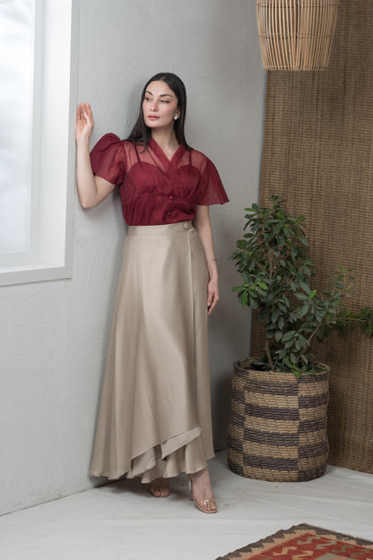 Overlap Muse (Skirt only)-MLVEDA-Timeless by Waliya Noor