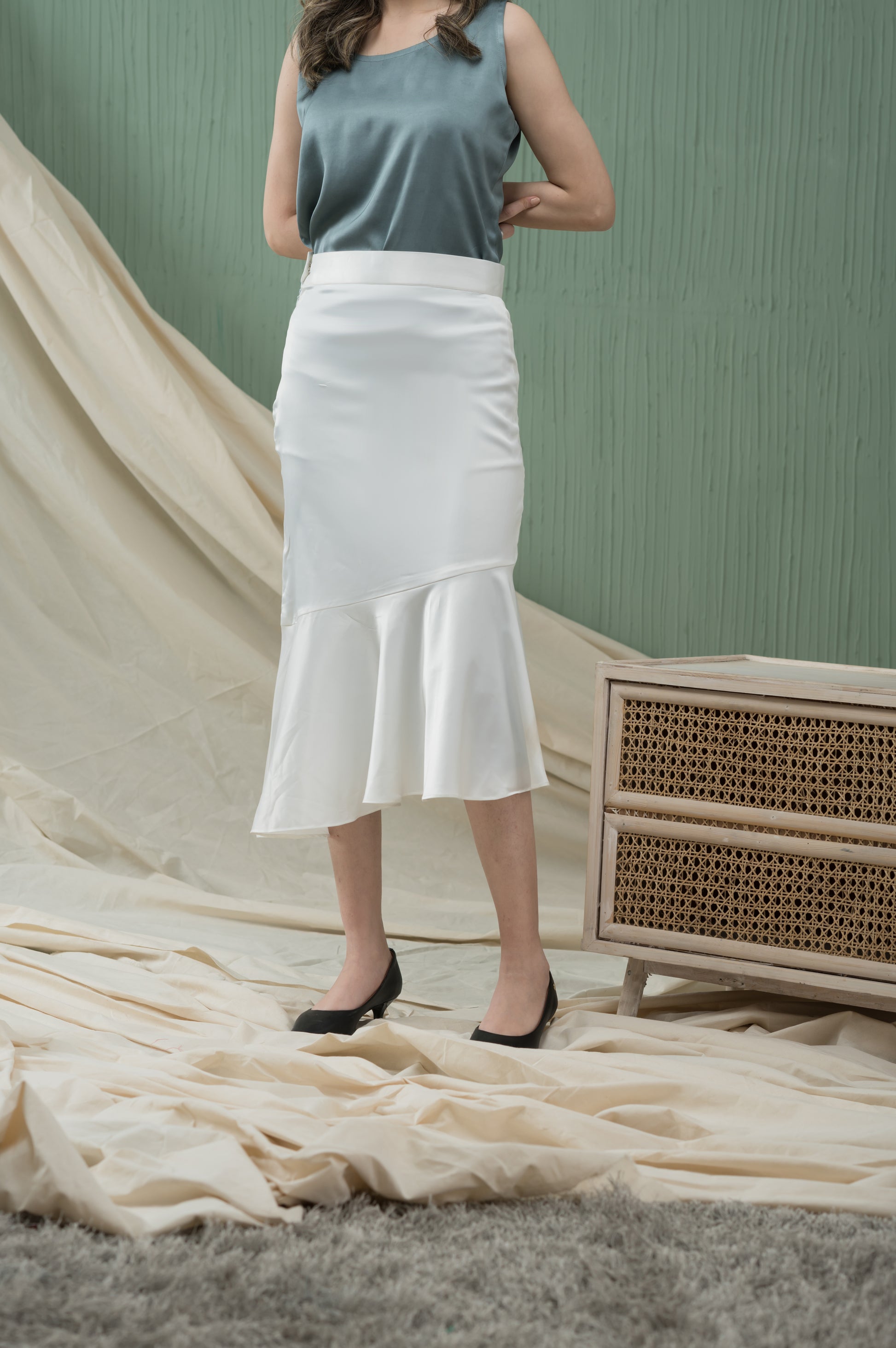 White Bloom (Skirt only)-MLVEDA-Timeless by Waliya Noor
