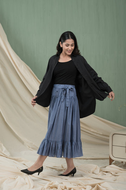 Azure Days (Skirt only)-MLVEDA-Timeless by Waliya Noor