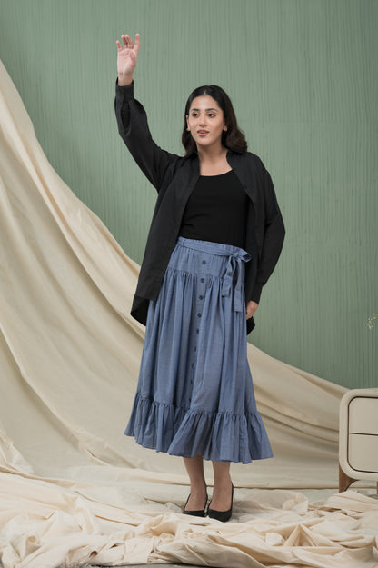 Azure Days (Skirt only)-MLVEDA-Timeless by Waliya Noor