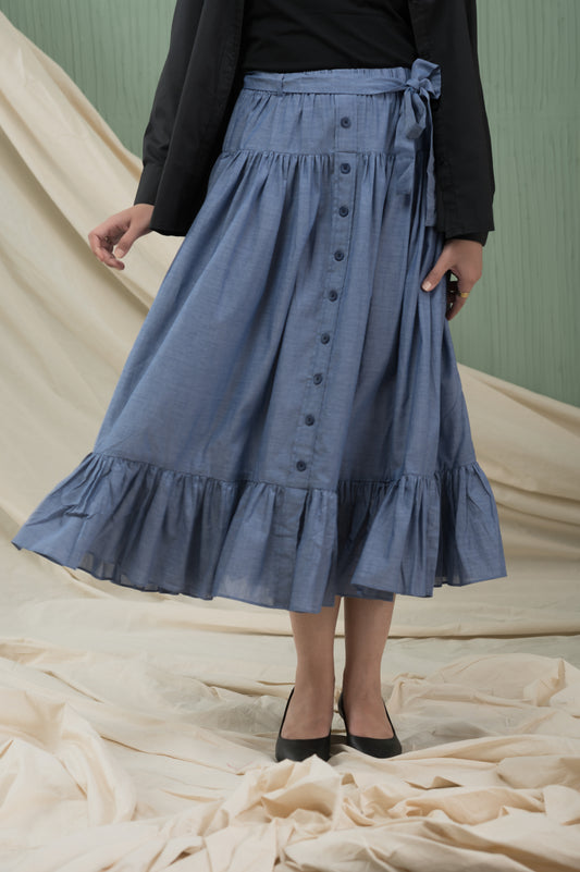 Azure Days (Skirt only)-MLVEDA-Timeless by Waliya Noor