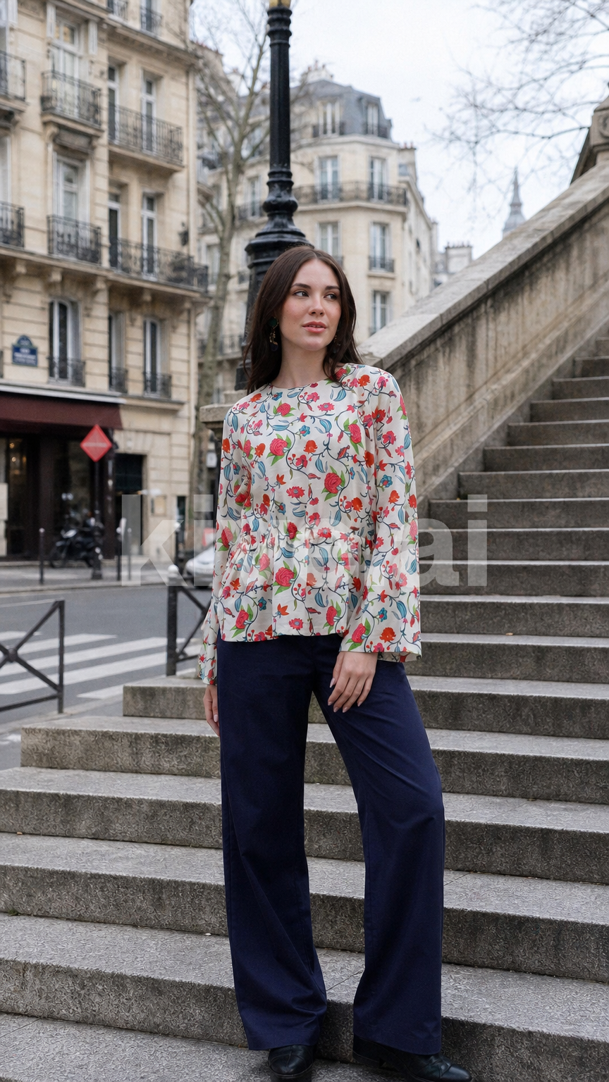 Color Crush — Vivid Bloom Printed Cotton Shirt