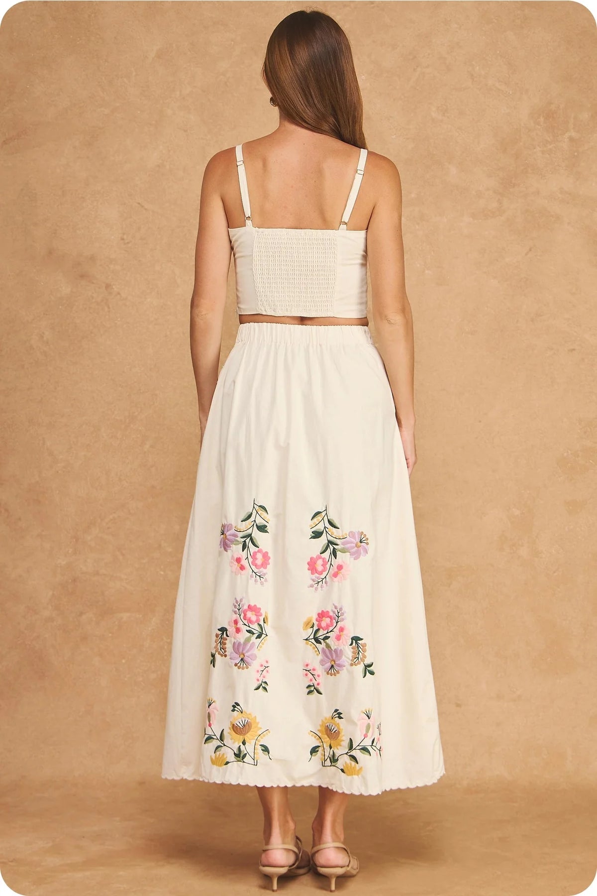 Botanical Bloom embroidered lace two-piece set - Timeless by Waliya Noor