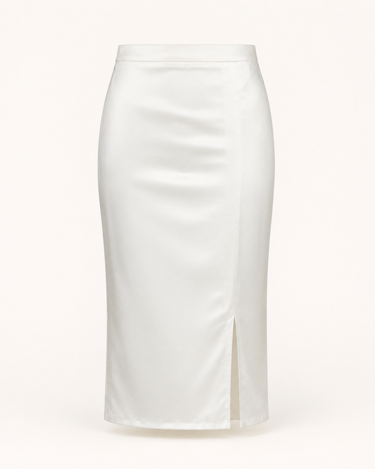 Celeste ivory silk skirt outfit-only