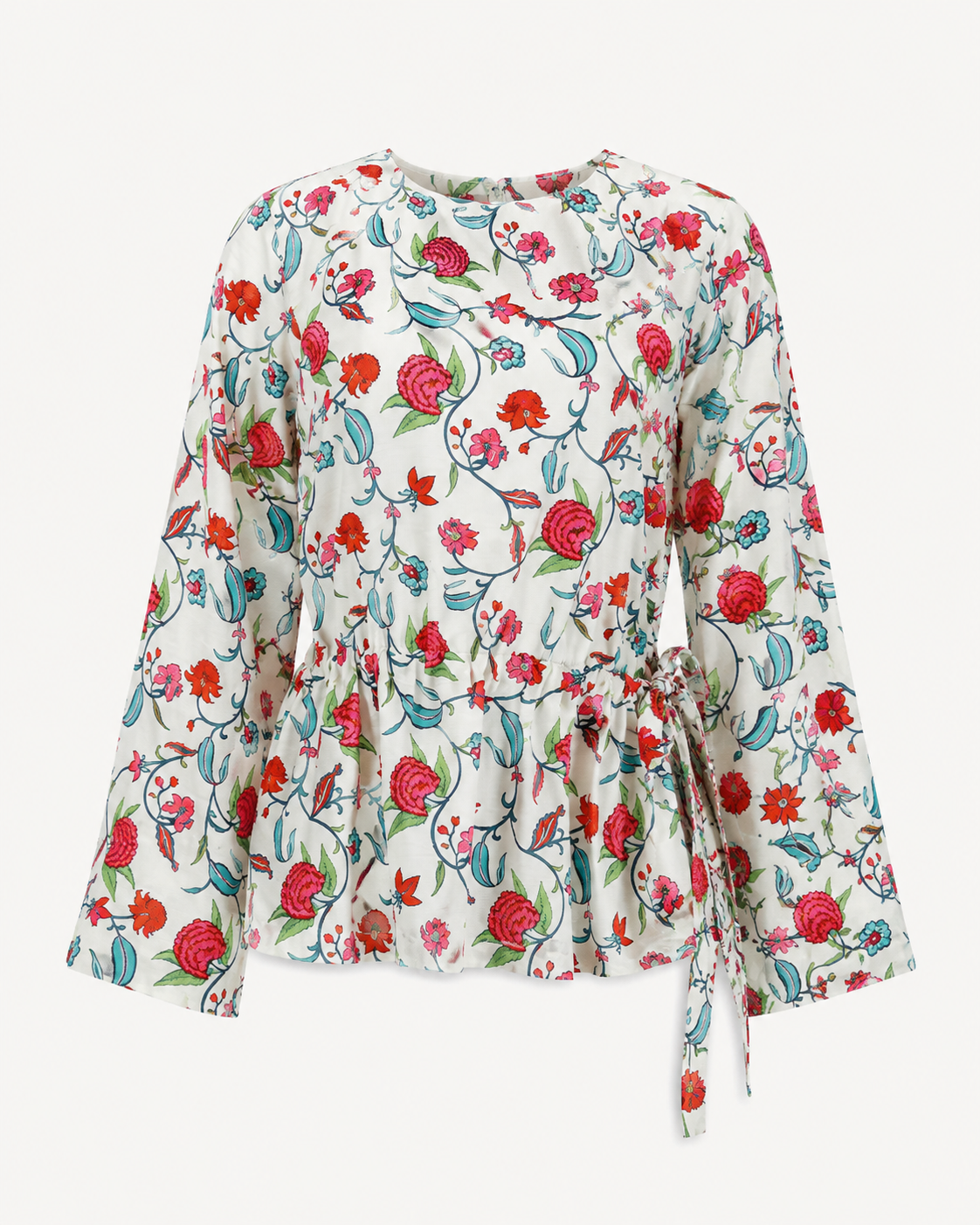 Color Crush vivid floral cotton shirt outfit-only