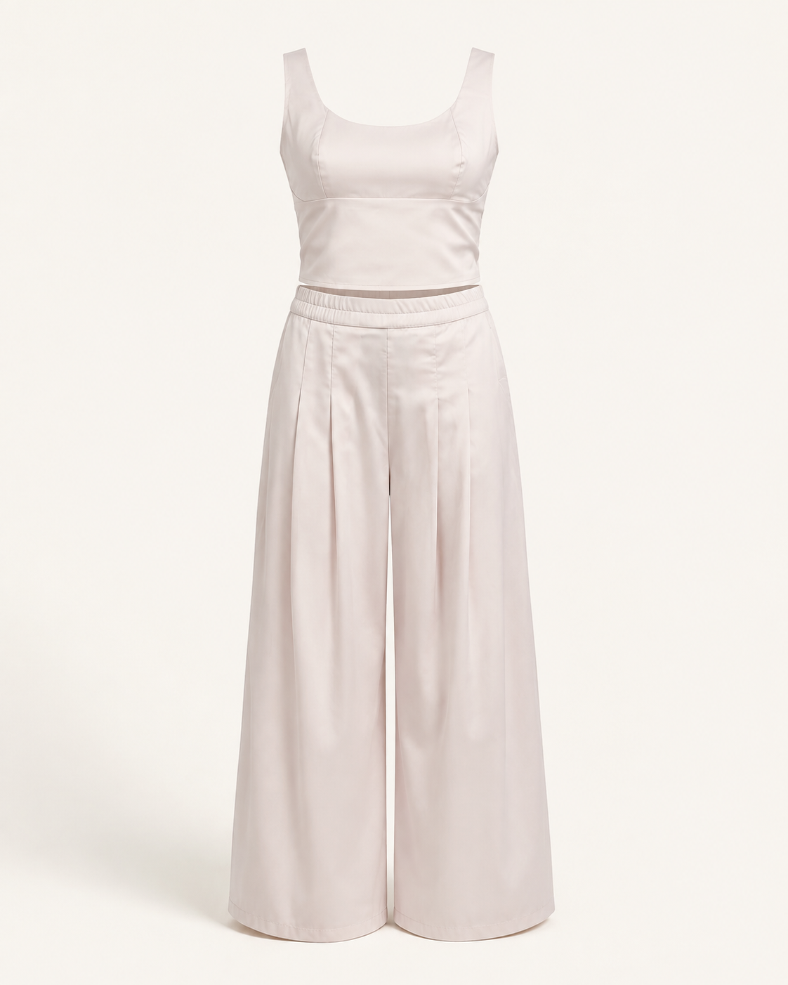 Cotton Candy Chic blush pink top and pants ghost mannequin