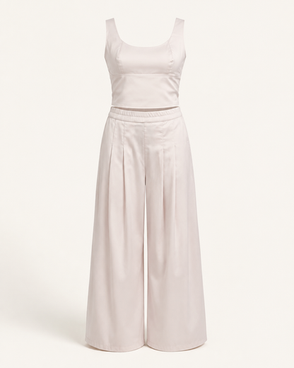Cotton Candy Chic blush pink top and pants ghost mannequin
