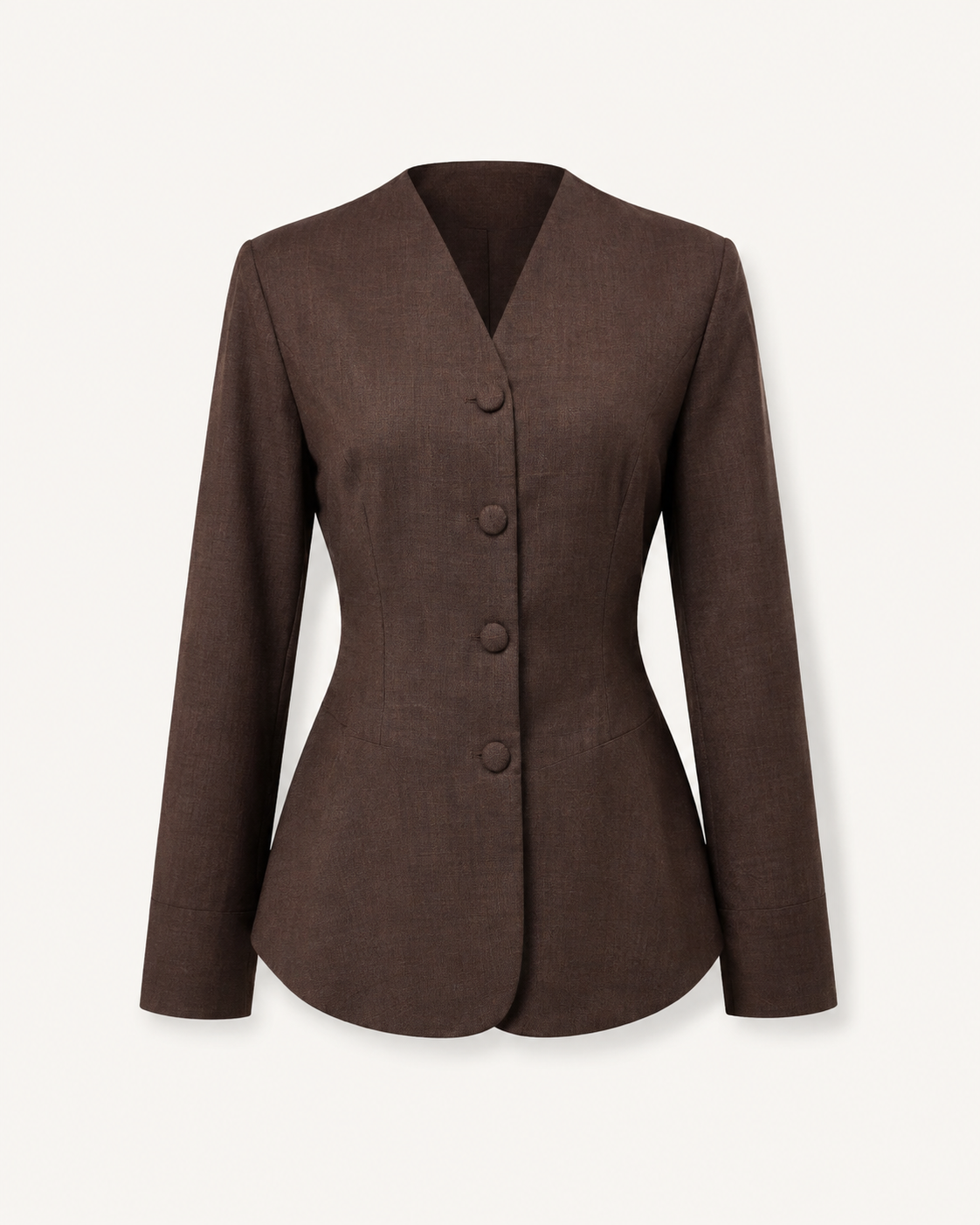 Espresso Chic brown tailored shirt outfit-only product image