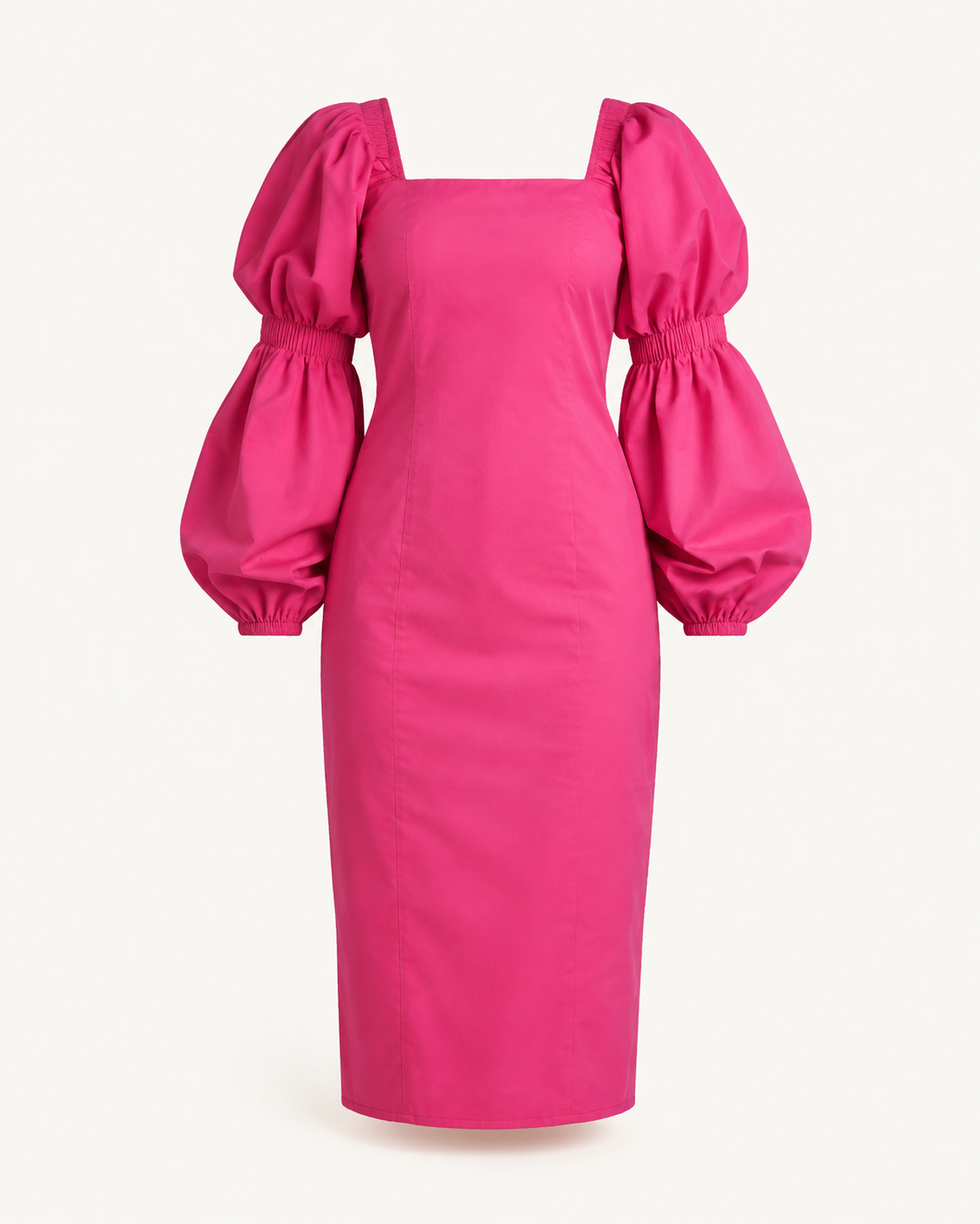 Hey Barbie bright pink cotton dress, outfit-only view