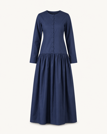 Lilliana navy dress outfit-only ghost mannequin