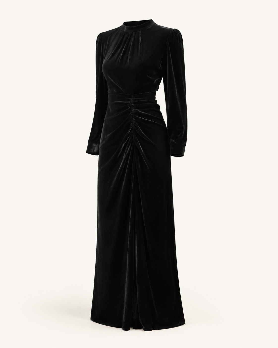 Noir Velvet black velvet dress, outfit-only view