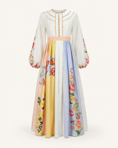 Peach Pink Bloom Dress outfit-only ghost mannequin